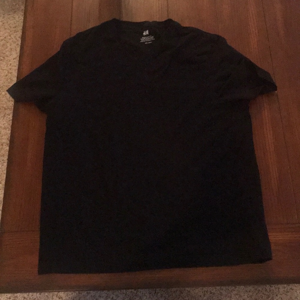 H&M Black V Neck Tee